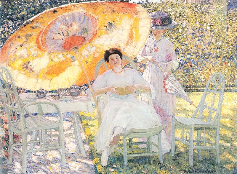 Frieseke, Frederick Carl The Garden Parasol oil painting picture